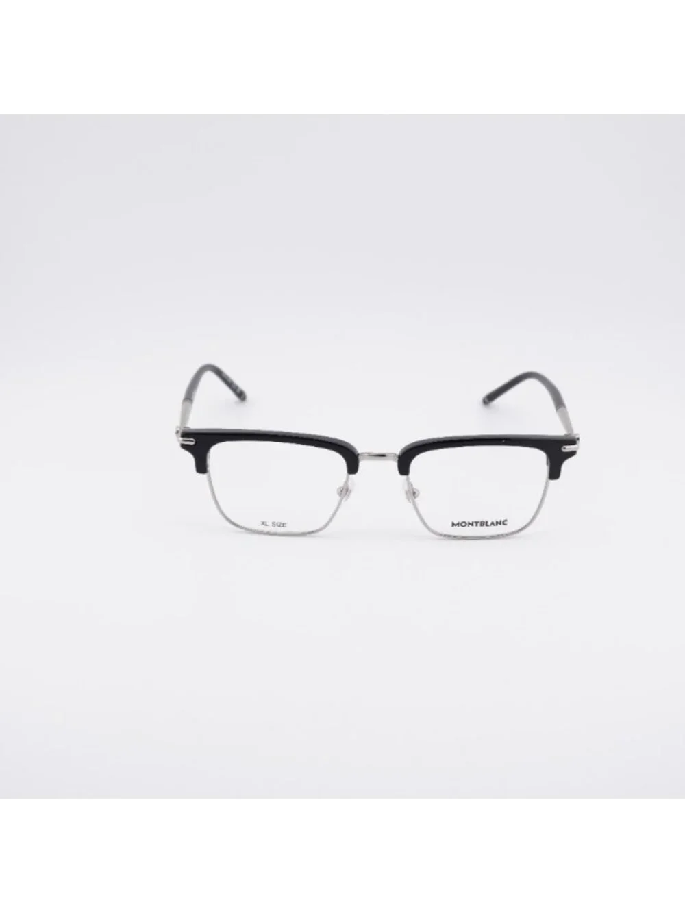 Montblanc MB0243O 001 Eyeglasses Black/Silver 52mm Square Frame